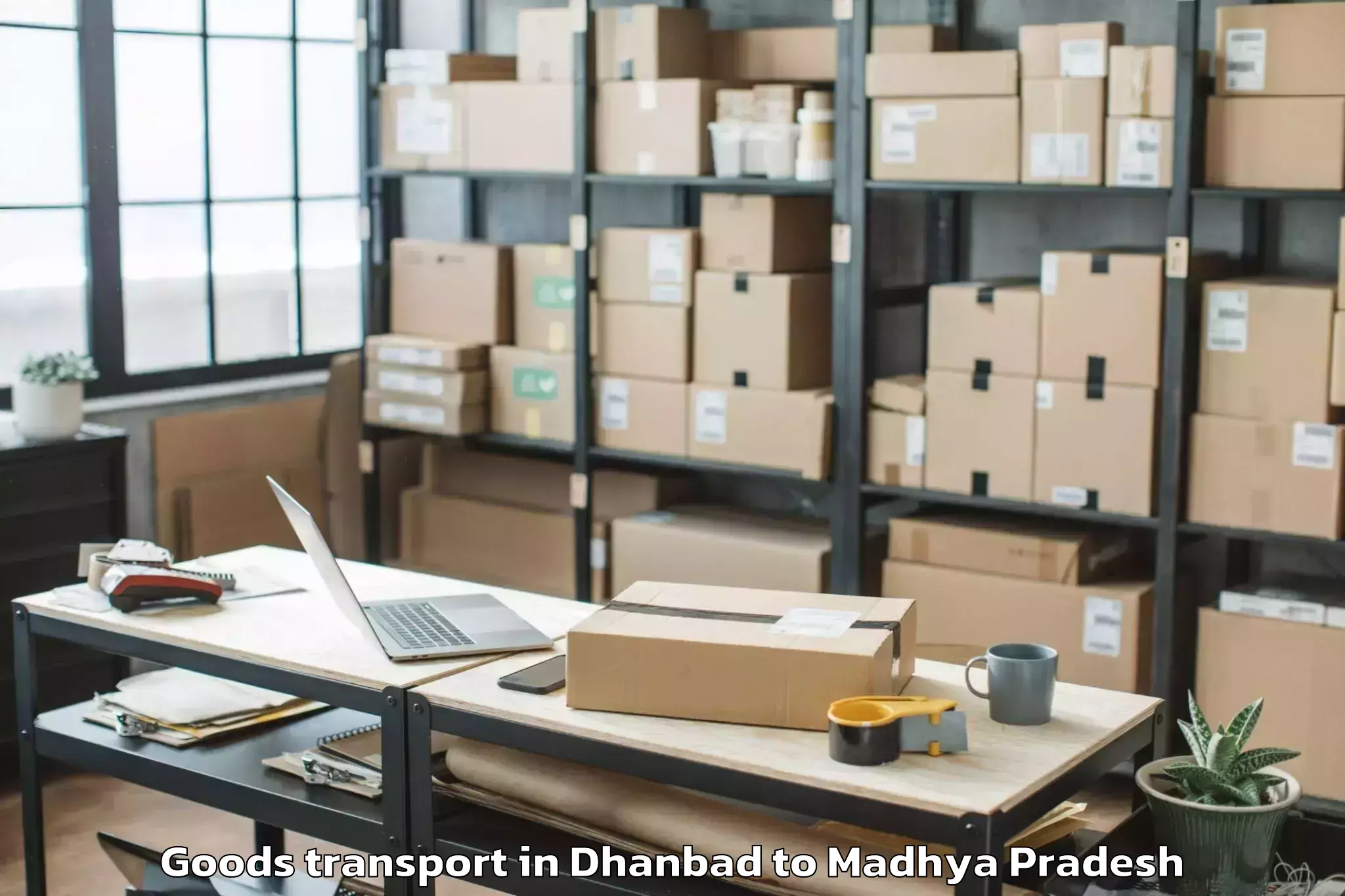 Book Dhanbad to Neemuch Goods Transport